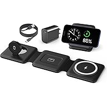 Iseyyox 3-in-1 Foldable Magnetic Wireless Charging Station