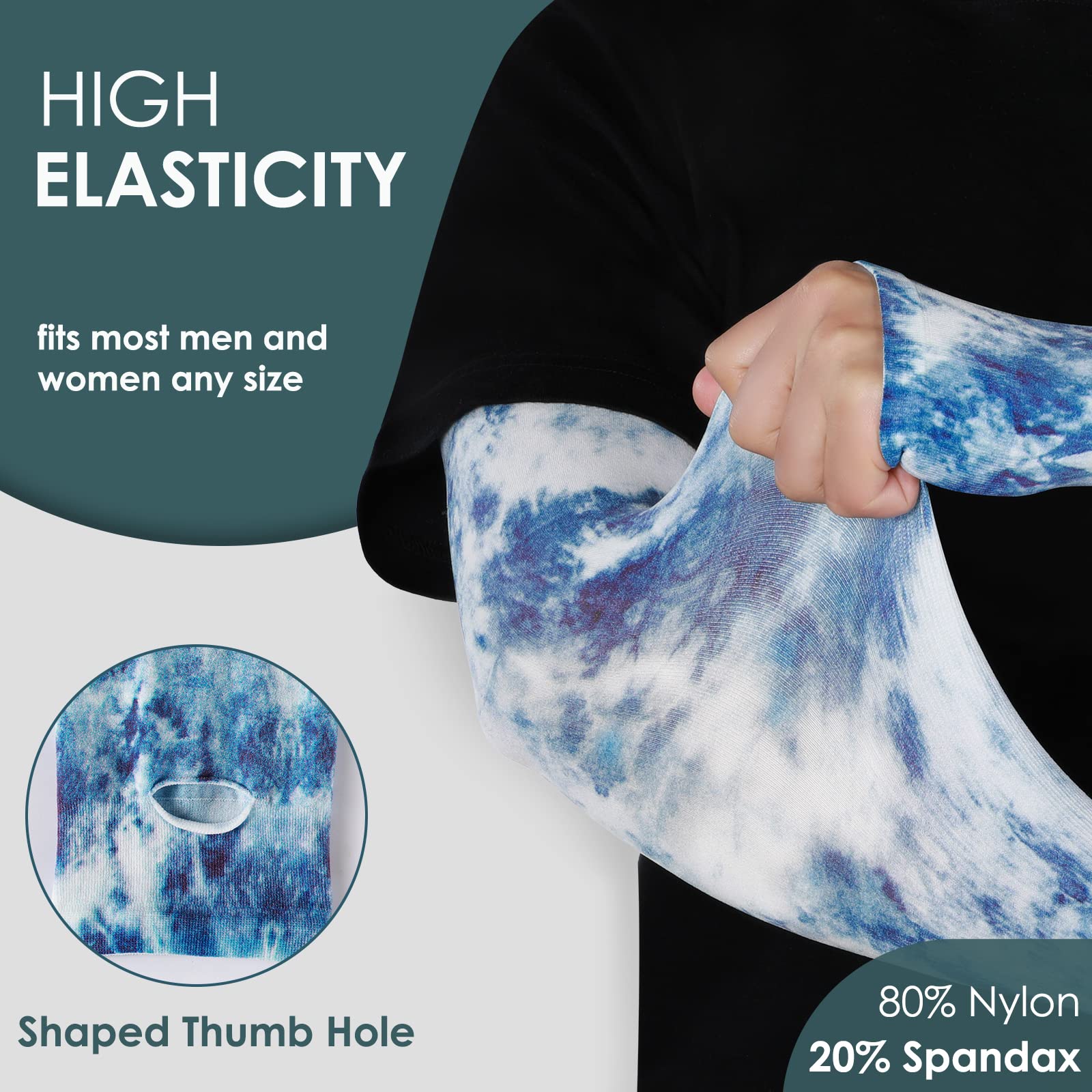 Achiou Cooling Ice Silk Arm Sleeves, Summer UV Sun Protection Compression Sleeves UPF 50+ for Women Volleyball Youth Sports