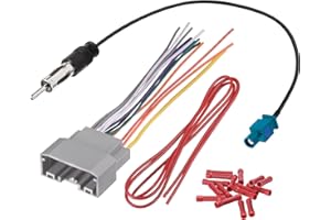 Bingfu Radio Wire Harness for Select Vehicle DB11 Radio Wiring Harness with Antenna Adapter for Car Stereo