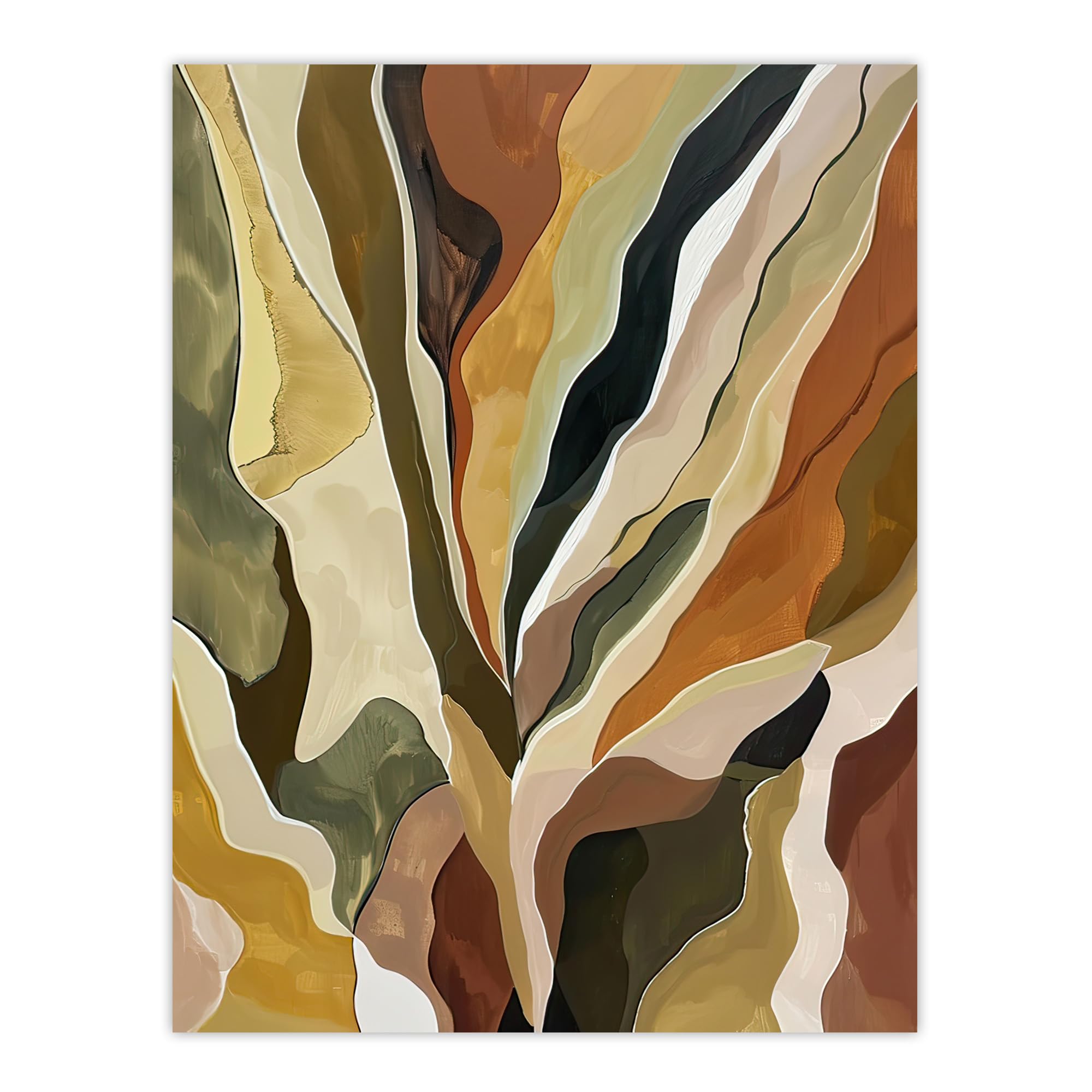 Artery8 Abstract Earth Tone Artwork Geology Rock Muddy Living Room Extra Large XL Wall Art Poster Print