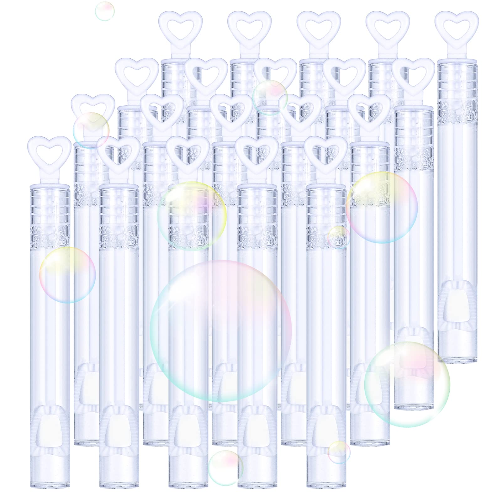 Heyu-Lotus 20 Pcs Wedding Bubbles, Bubble Tubes Bubbles Party Bag Fillers Wedding Favours for Kids Bubbles for Kids Party Bags