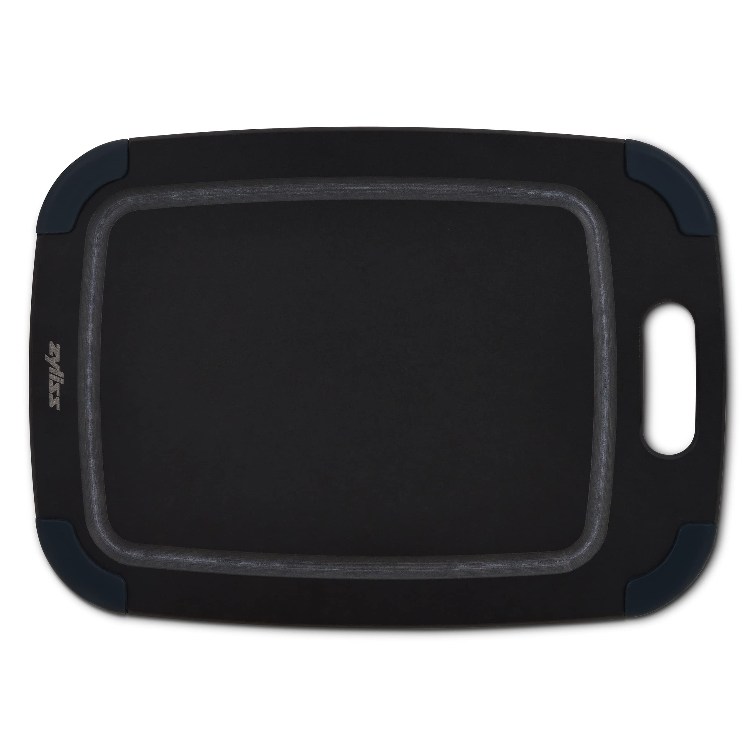 Zyliss Small Kitchen Chopping Board Made from Recycled Wood Fibre, Non Slip Feet, Juice Grooves, Handle Grip, Easy to Clean, 30cm x 21.5cm, Dishwasher Safe