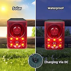 Solar Outdoor Motion Sensor Alarm with Dog Barking