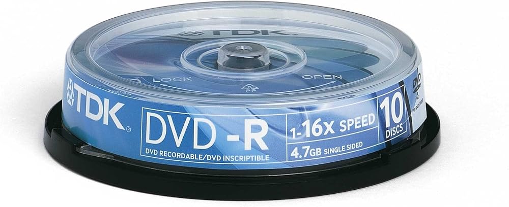 TDK 10 x DVD-R 4.7 GB 16x Spindle Storage Media
