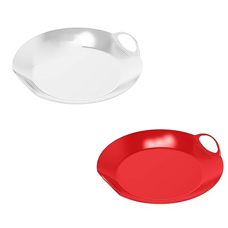 elasto Robuster Schneeteller Olymp Schneerutscher 45cm Poporutscher Rodelteller für Groß und Klein Schlitten Rutschteller