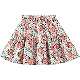 Girls and Toddlers Skirts Floral & Plaid Mini Skirt with Built-in Shorts