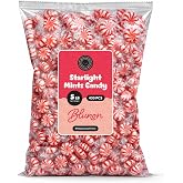 Peppermint Candy Starlight Mints - 5 Pounds Bulk Individually Wrapped - Classic Holiday Candies - 430 Pieces