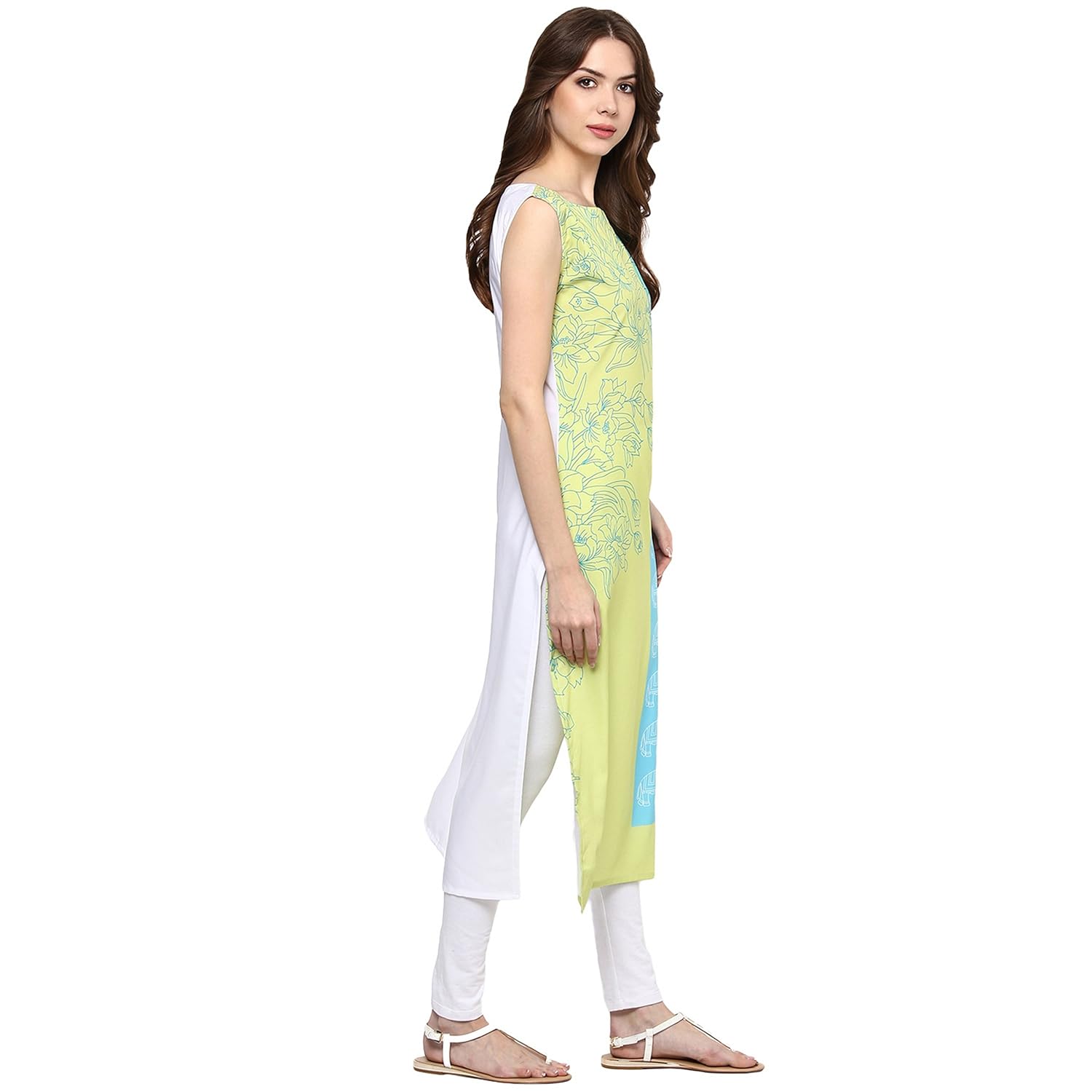 ziyaa women's straight crepe kurta