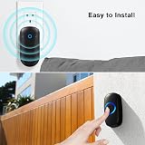 SECRUI Wireless Doorbell 1000ft Long Range IP55 Waterproof Battery Open House view 4