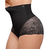 SHAPELLX Shapewear Tummy Control Briefs for Women Faja High Waisted Body Shaping Panties Invisible BLACK M
