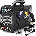 Sunstac Plasma Cutter, Non-Touch Pilot Arc 50Amps Non-High Frequency Plasma Cutting Machine with Large LCD Display 110/220V Dual Voltage IGBT Inverter 4/5 Inch Max Cut 2T/4T, for Beginners DIY