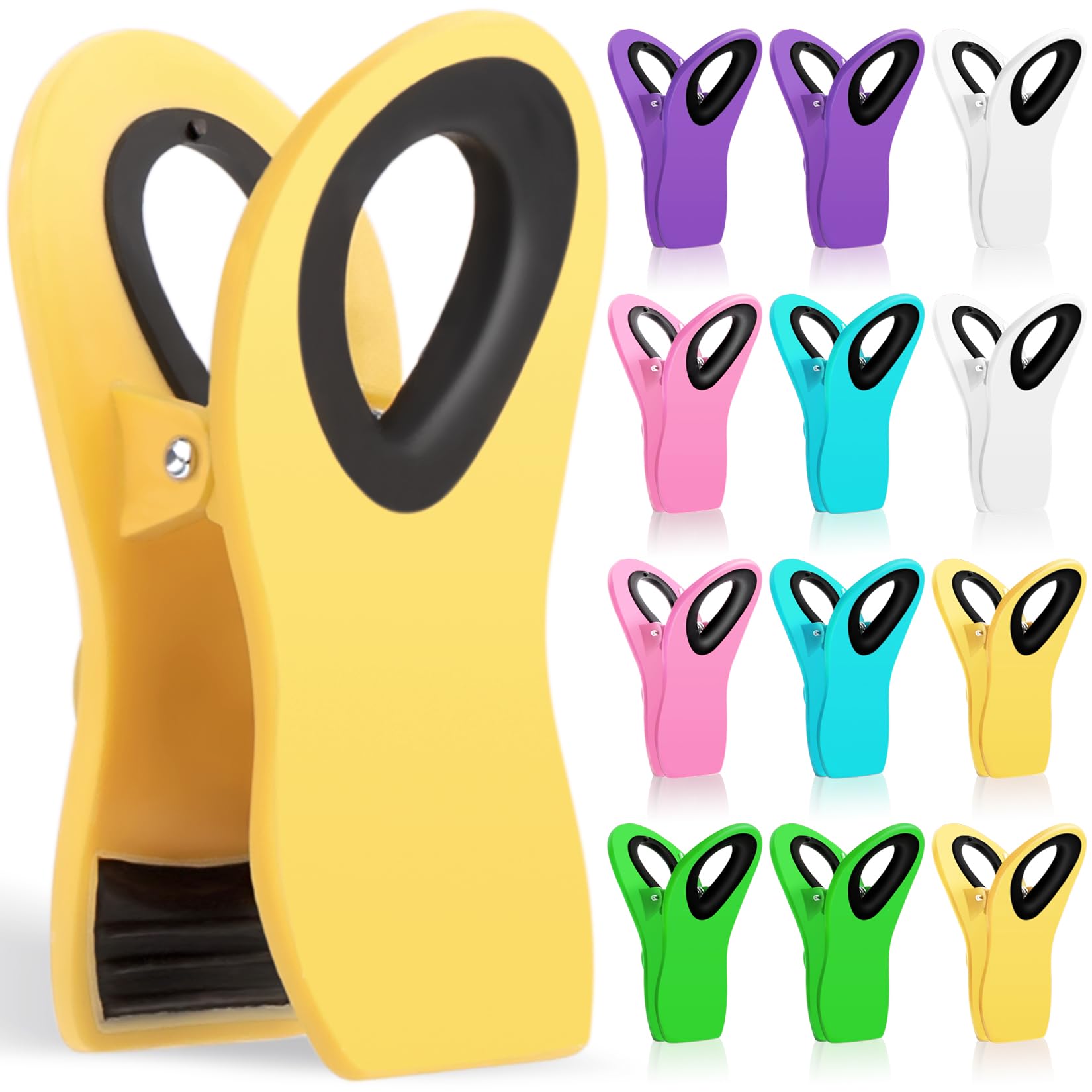 JETMORE 12 Pack Chip Clips, Plastic Magnetic Bag Clips for Food, Clip