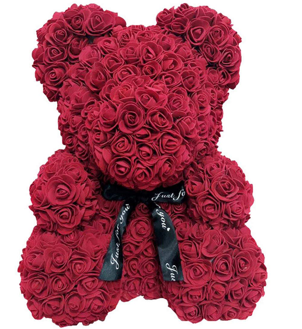 forever flower teddy bear
