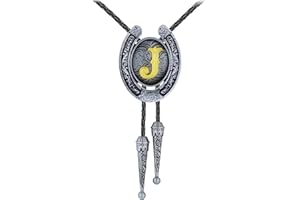 GelConnie Bolo Tie for Men Western Leather Necktie Letter Mens Bolo Ties Jewelry Native American Bolo Tie for Women