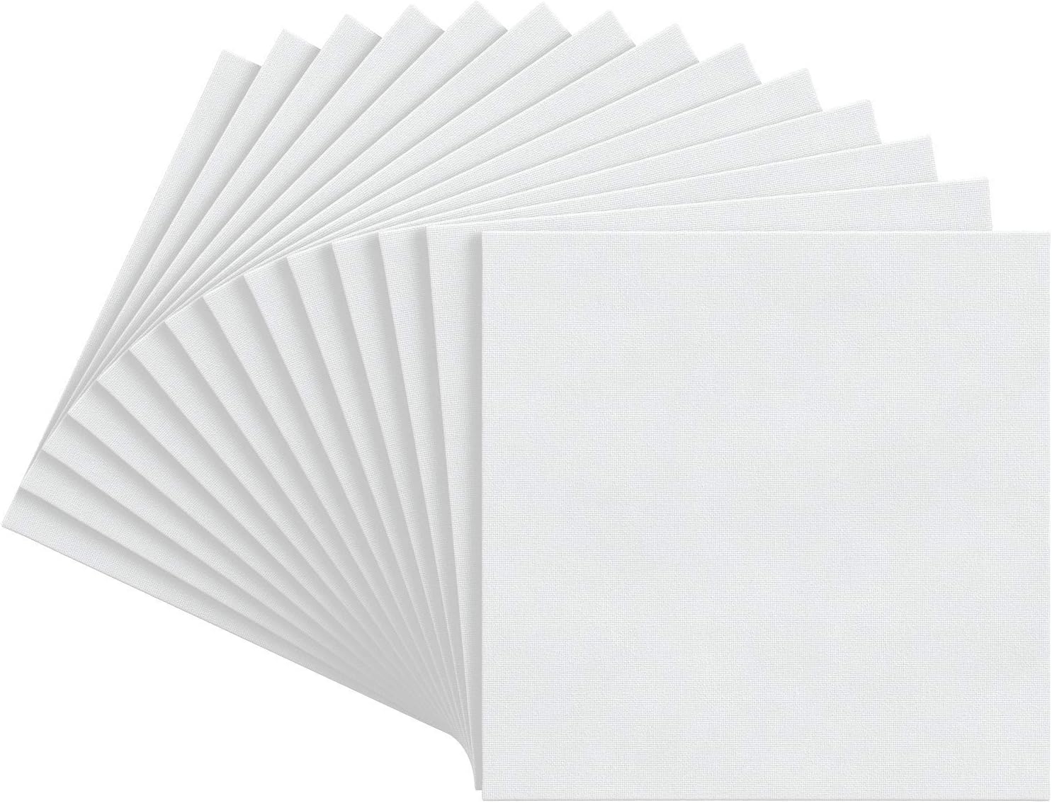 Arteza Canvas Boards for Painting, Pack of 14, 12 x 12 Inches, Square Blank Canvas Panels, 100% Cotton, 8 oz Gesso-Primed, Art Supplies for Acrylic Pouring and Oil Painting: Home & Kitchen