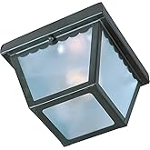 Maxim Outdoor Essentials-1 Light Outdoor Flush Mount in Mediterranean style-11.5 Inches Wide by 6 inches high-Black Finish
