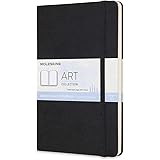 Moleskine Art Notebook, Hard Cover, Large (5" x 8.25") Plain/Blank, Black, 72 Pages