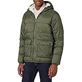 Amazon Essentials Men's Long-Sleeve Water-Resistant Sherpa-Lined Puffer Jacket