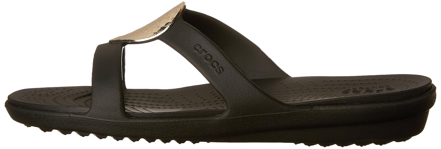 crocs sanrah embellished women sandal in black