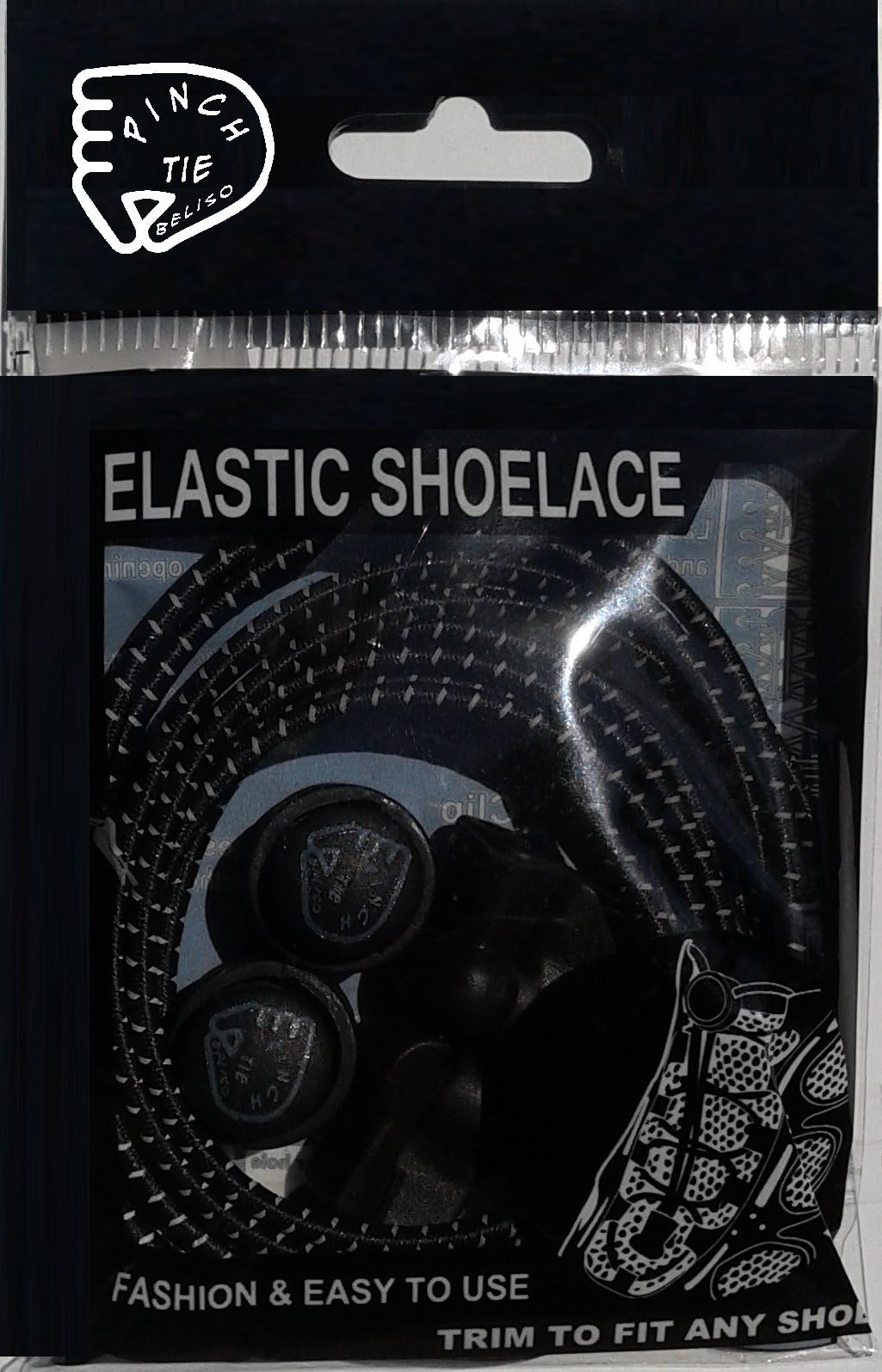 Beliso Pinch Tie Locking Shoe Laces. New Improved Low Profile(Elastic No Tie Shoelaces) See here