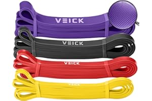 VEICK Resistance Bands for Working Out, Exercise Bands, Workout Bands, Pull Up Assistance Bands, Long Heavy Stretch Bands Set for Men and Women, Power Weight Gym at Home Fitness Equipment