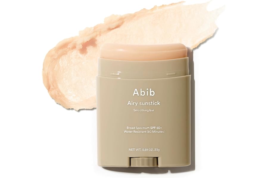 Abib Airy Sunstick Protection Bar Broad Spectrum SPF50+ 0.81 oz / 23 g (Semi-matte) | Korean Suncreen Stick Suncare Sunblock, No Whitecast, Protector Solar Barra, Water resistant
