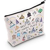 Princess Merchandise Amusement Park Gift Amusement Park Merch Princess Castle Makeup Bag Magic Zipper Bag Recreation Facility Gift (Happy Place)
