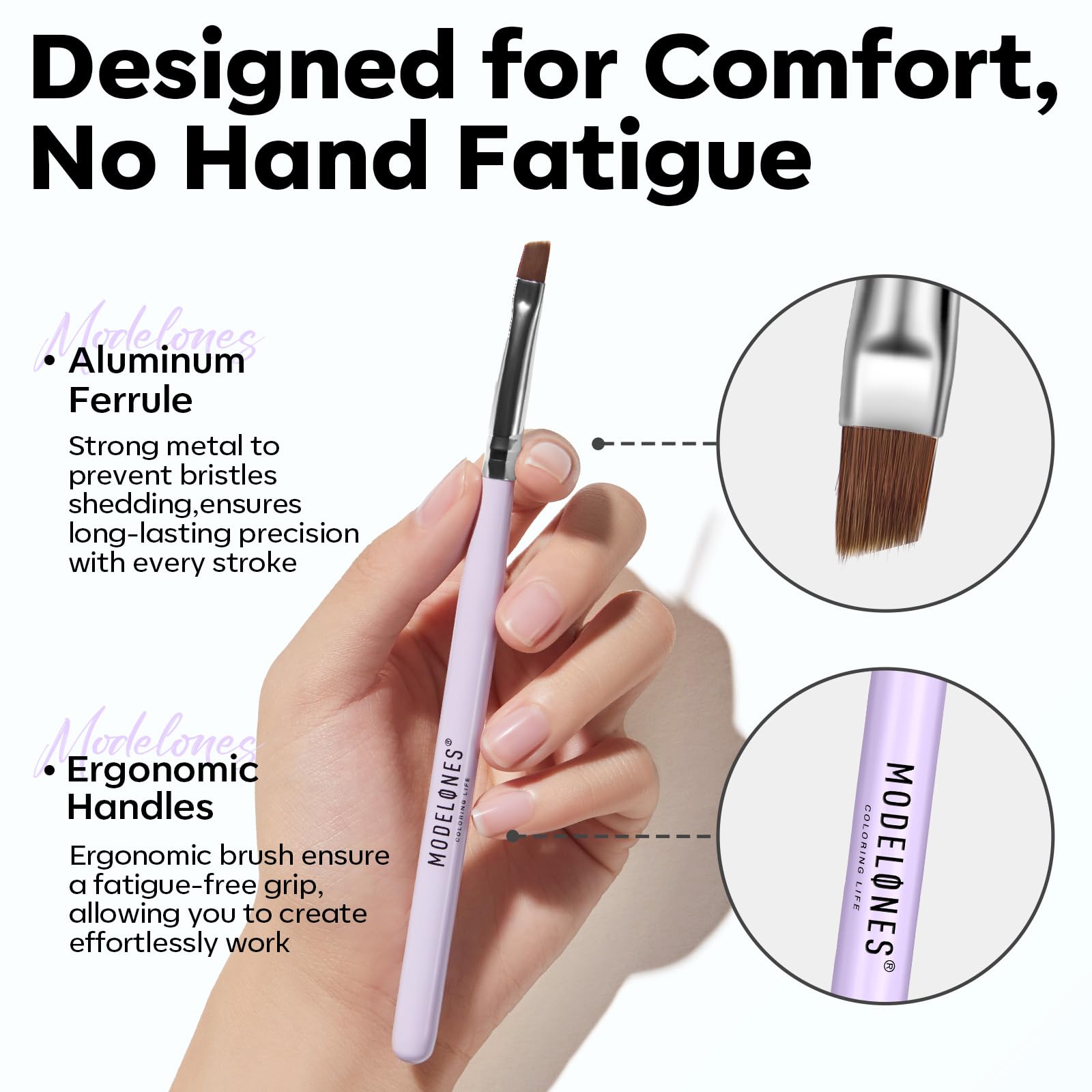 Modelones Nail Art Brushes Set, Nail Brush kit Gel Polish, Extension Gel, Liner, Clean up, Carving, Apex Building, Dotting Pens Professional Tools for Drawing Painting 3D Design Salon & DIY Use