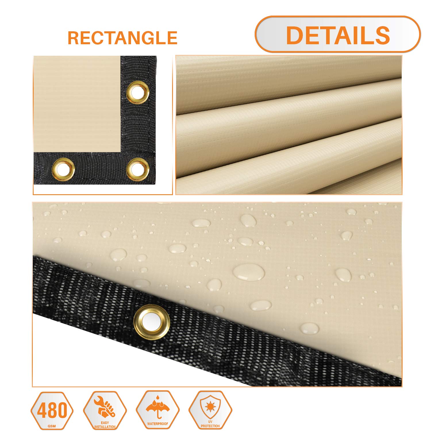 Sunshades Depot Waterproof Cover For Pergola Gazebo Carport Awning