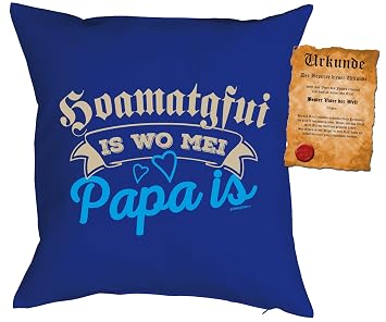 Bayrischer Papa Kissen Sprüche Vater Kuschelkissen Väter