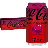 Coca-Cola Cherry Zero, 12 fl oz, 12 Pack | Carbonated soft drink with zero calories
