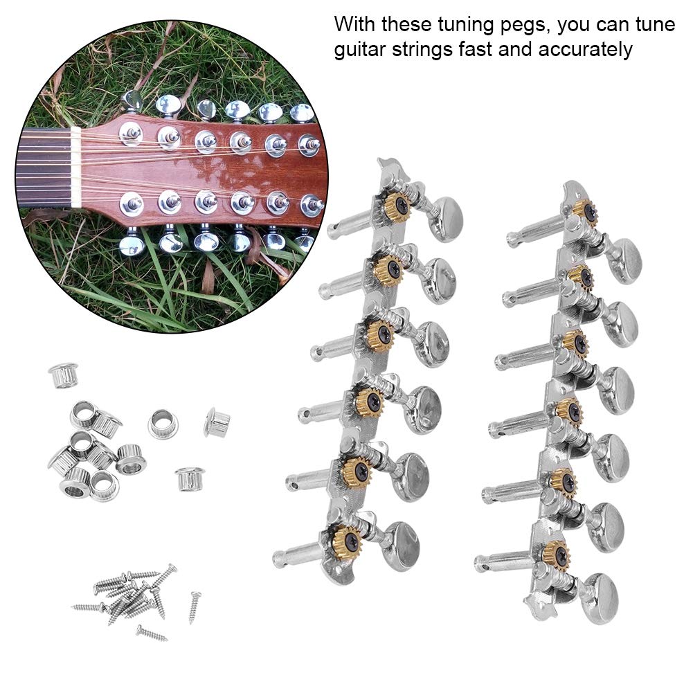 Zinc Alloy Locking Tuners Machine Heads Tuners Tuning Button Accessories For 12 String Guitar Guitar Tuning Pegs Acoustic Classical Guitar Parts Musical Instruments Femsa Com