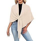 iWoo Women Soft Shawl Wraps kintted Open Front Poncho Sweater for Spring Fall Winter