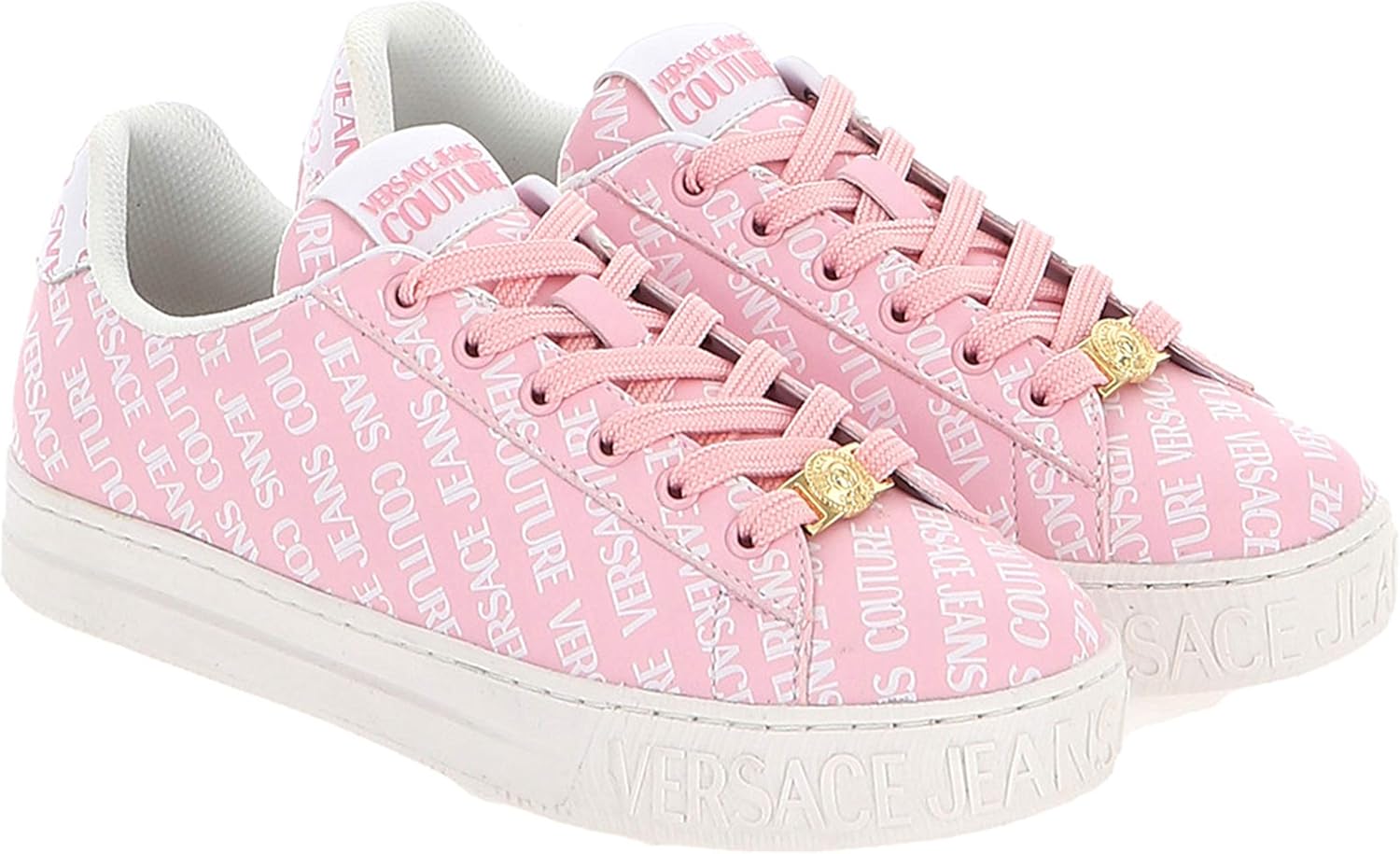 Amazon.com: Versace Jeans Couture Signature Print Classic Court Sneakers- for womens: Clothing