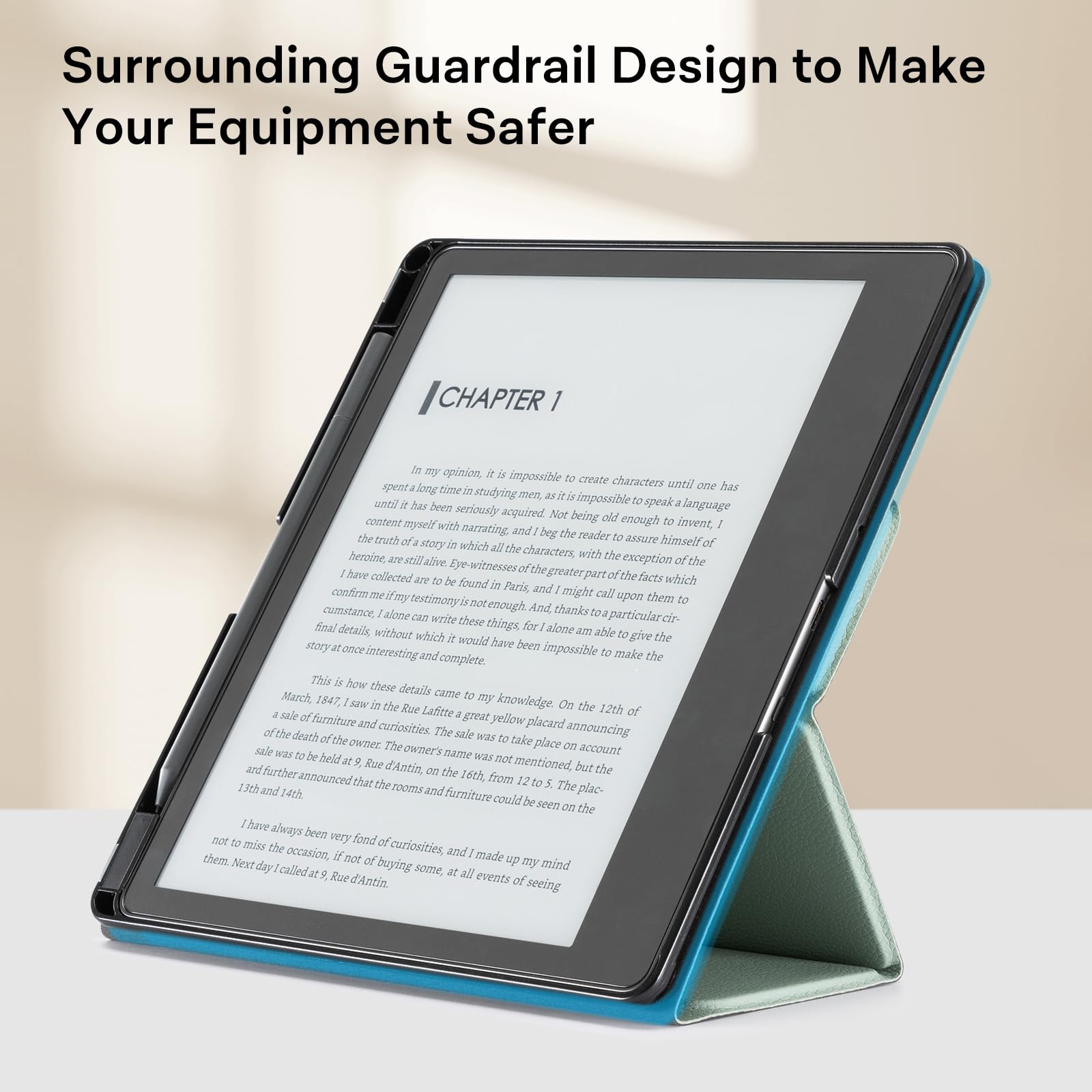 CoBak Stand Case for Kindle Scribe - Premium Folio Leather Cover with Pen Holder, Auto Sleep/Wake - Compatible with 10.2 Inch Kindle Scribe (2022/2024 Release)