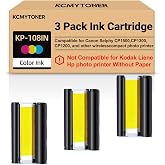 KCMYTONER 3 Pack (No Paper) Compatible with CP1500 CP1300 Ink Cartridge | Replacement for Canon KP-108IN Color Ink Cassette 4x6 Photo Ink for Canon Selphy CP1200 CP1000 Compact Photo Printer