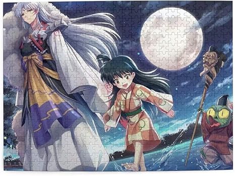 Amazon 犬夜叉 ジグソーパズル 500ピース 木製 パズル クリアな印刷 お洒落 壁飾り 家の装飾 アニメグッズ レジャー プレゼント 大人 子供向け 木製パズル ホビー