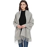 Novawo Wool Shawl Large Thick Pashmina Travel Blanket Scarf Winter Wraps for Women