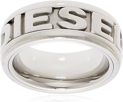Amazon ディーゼル Diesel メンズ リング Wide Steel Logo Ring 00djw01 Dxdjw リング 通販