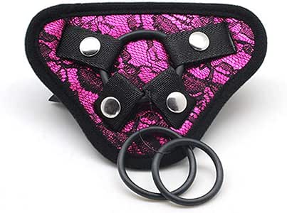 Amazon.com: Seduction Black with Red Lace Strapon s ...