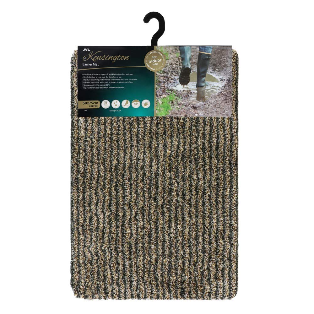 JVL Kensington Barrier Door Mat, Striped, 50 x 75cm, 01-512