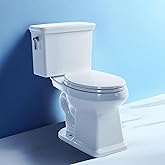 17" ADA Comfort Height Toilets With Soft Close, 14" Wide Bowl Two Piece Toilets for Bathrooms Tall Height, 1.28 GPF Single Po