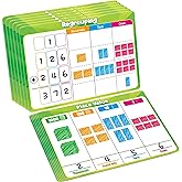 PraxiKidy 12 Pack Place Value Chart Dry Erase Flash Cards,9" x 12" Base Ten Addition and Subtraction Regrouping Math Manipulatives 1st 2nd 3rd Grade Classroom Must Haves Teacher Homeschool Supplies