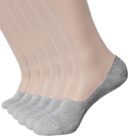 Amazon Osabasa メンズ プレミアム ファッション コットン 滑り止め付き ボートライン カバーソックス 6足セット Set6kmms0135 Gray M フットカバー 通販