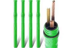 Vouyar 4 Pcs Welding Rod Storage 40 Inch Tig Rod Storage Canisters Welding Electrode Holder Airproof Waterproof Welding Rod Container (Green)