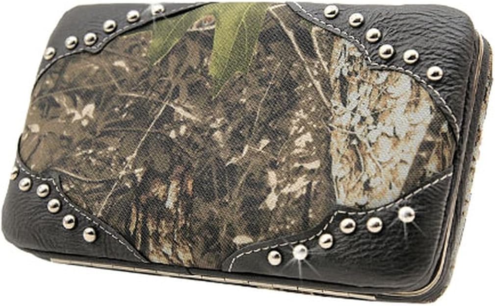 GoCowgirl Western Camouflage Camo Women Wallet Studs Black
