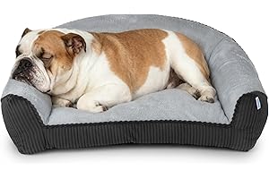 ZAKAPAWS Cat Couch for Puppy, Kitten, and Small Pets - Soft Faux Rabbit Fur Pet Sofa with Washable Removable Cover, Non-Slip Fuzzy Plush Cushion, 36"x27"x11"