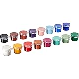 Delta Creative Paint Pots Set with Paint and Brush for Outdoors, (16 Colors)