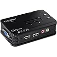 TRENDnet 2-Port USB KVM Switch and Cable Kit with Audio, Manage Two PCs, USB 1.1, Hot-Plug, Auto-Scan, Hot-Keys, Windows & Linux Compliant, TK-209K