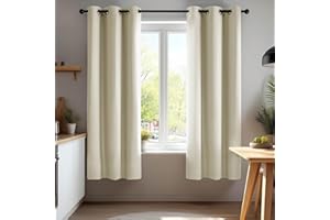 Deconovo Blackout Room Darkening Thermal Insulated Curtains, Energy Efficient & Noise Reducing Grommet Window Drapes for Bedr